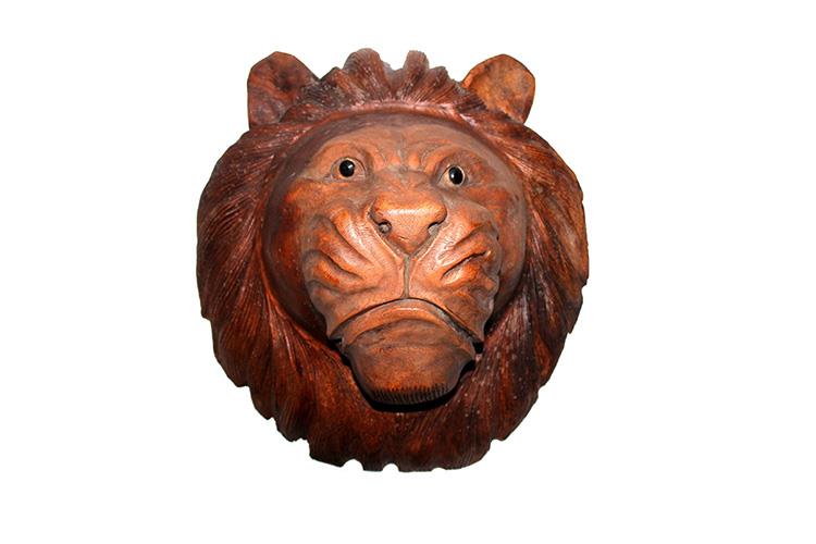 Dekoratif 40Cm Ahsap Aslan Kafasi Hediyelik