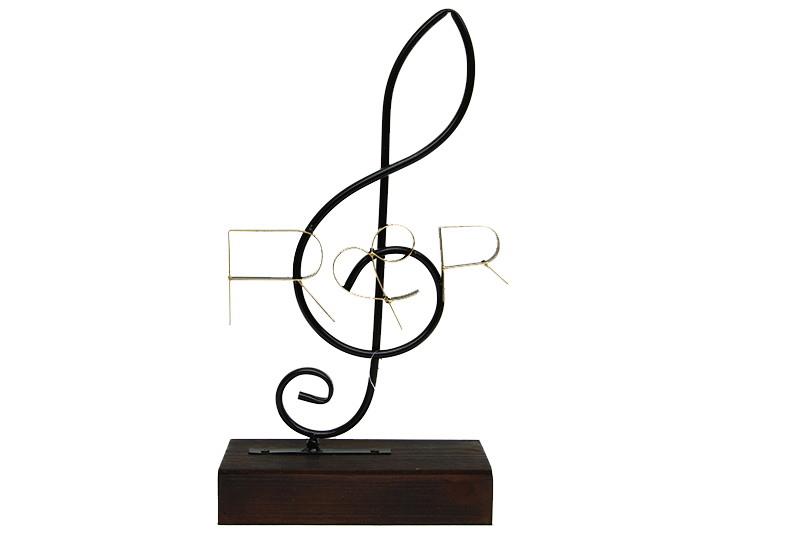 Obje Sol Anahtar Ahsap Standli Biblo Dekoratif Ev Ofis Hediyelik