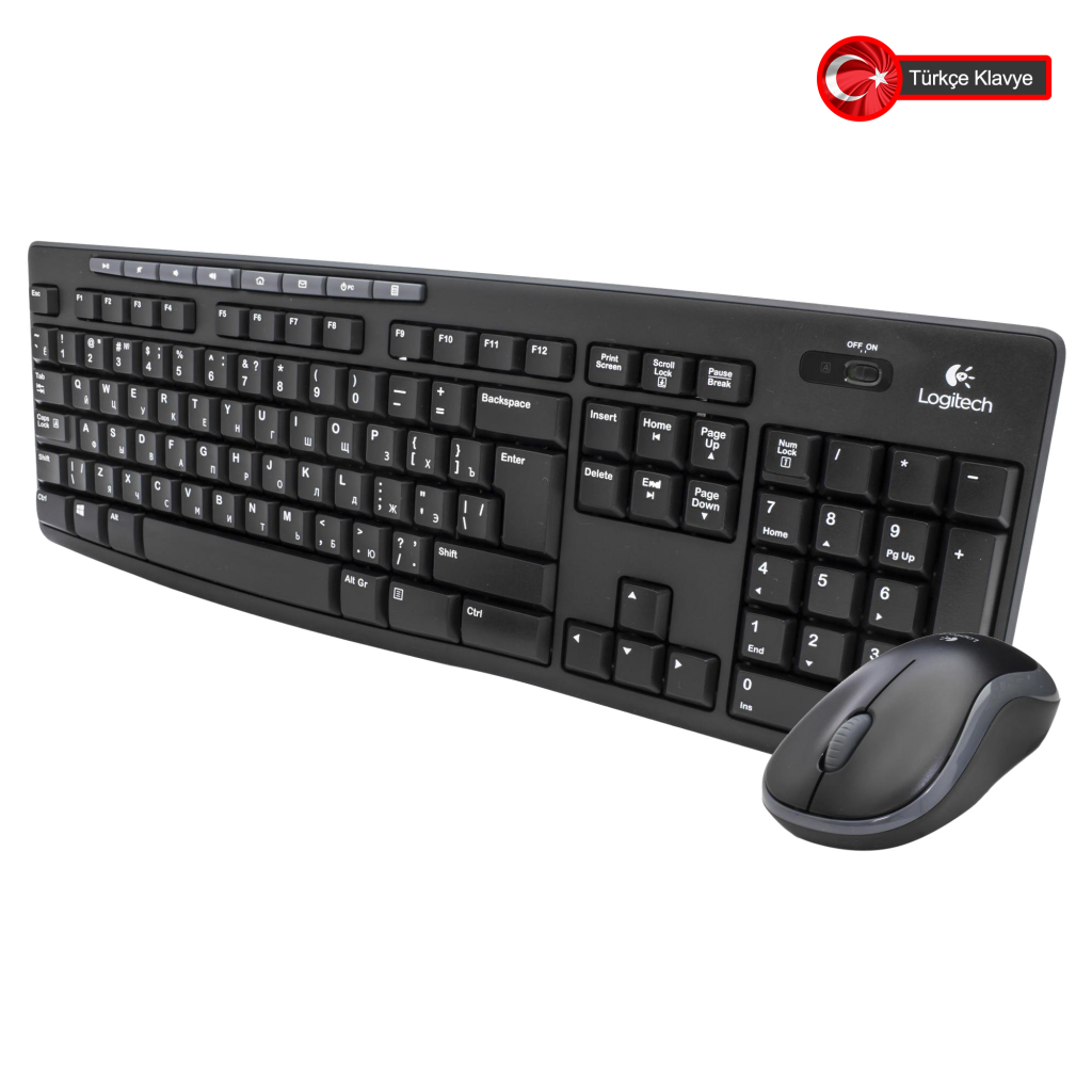 LOGITECH MK270, 920-004525, Kablosuz, Turkce Q, Klavye Mouse Set