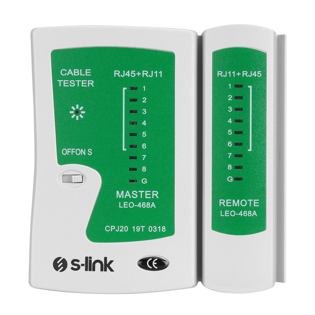 S-LINK SL-468, RJ45 ve RJ11 Tester, Kablo Test Cihazi