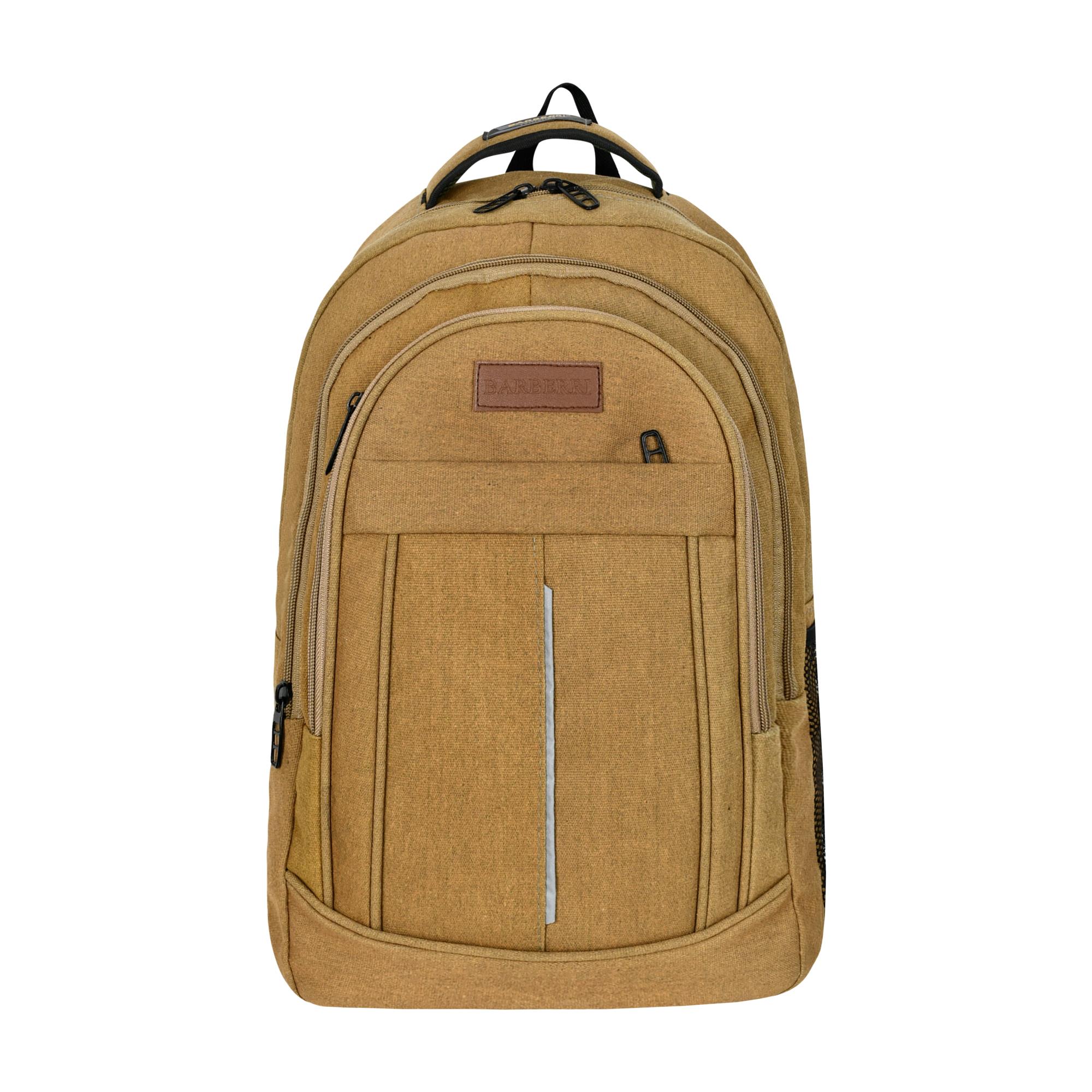 Cok Amacli Laptop Dizustu Bilgisayar Bolmeli Sirt Cantasi Taba