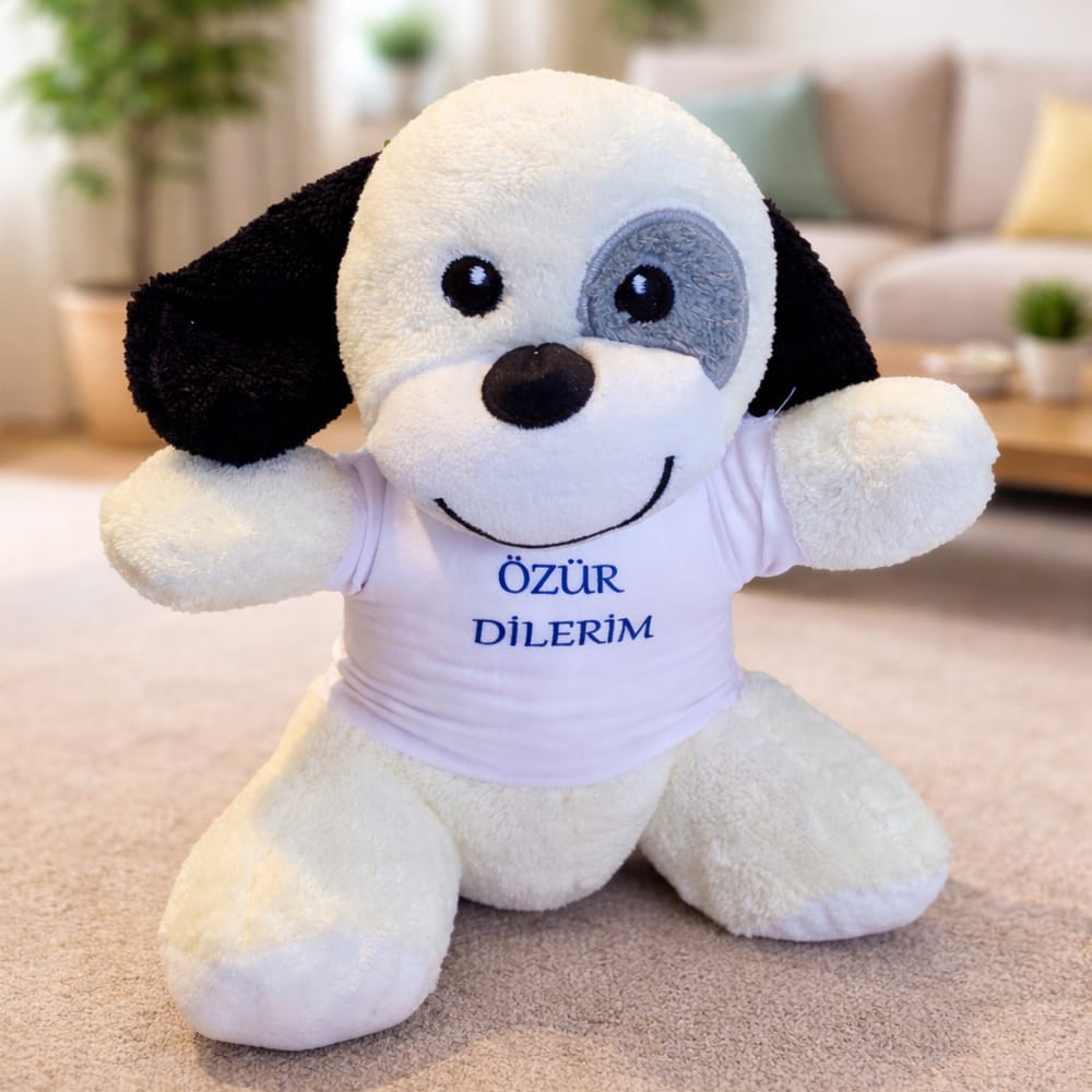 Ozur Dilerim Tisortlu Sevimli Pelus Kopek