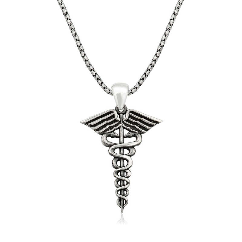 ​925 Ayar Gumus Tip Sembolu Kaduse Erkek Kolye