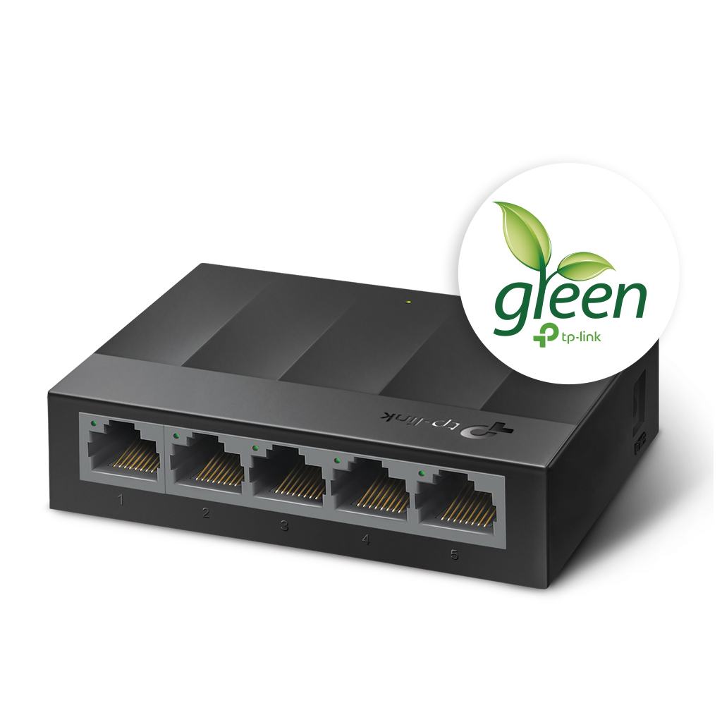 TP-LINK LS1005G, Green Tech, 5Port, GigaBit, Yonetilemez, Masaustu Switch