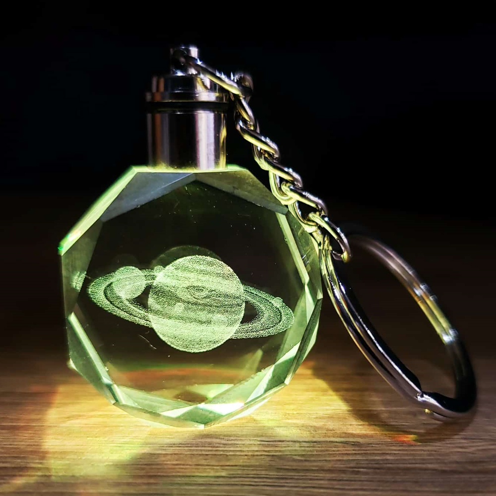 Saturn Gezegen Tasarim Isikli Anahtarlik