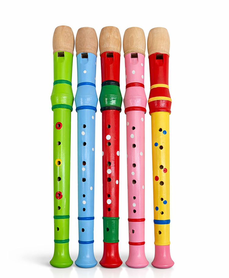 Ahsap Renkli Flut Buyuk