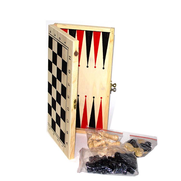 Ahsap Tavla Satranc Hobi Oyun Seti