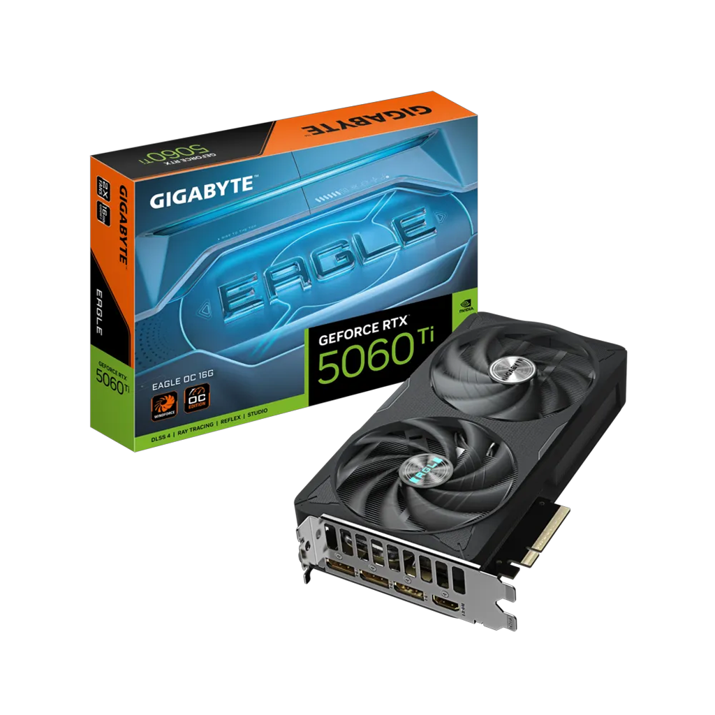 GIGABYTE GV-N506TEAGLE OC-16GD, RTX5060TI, EAGLE OC, 16Gb, GDDR7, 128BIT, 2 Fanli, 1xHDMI, 3xDP, GAMING Ekran KARTI