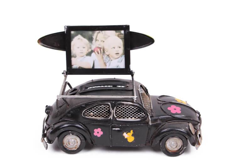 Dekoratif Metal Araba Cerceveli ve Kumbarali Vosvos Hediyelik