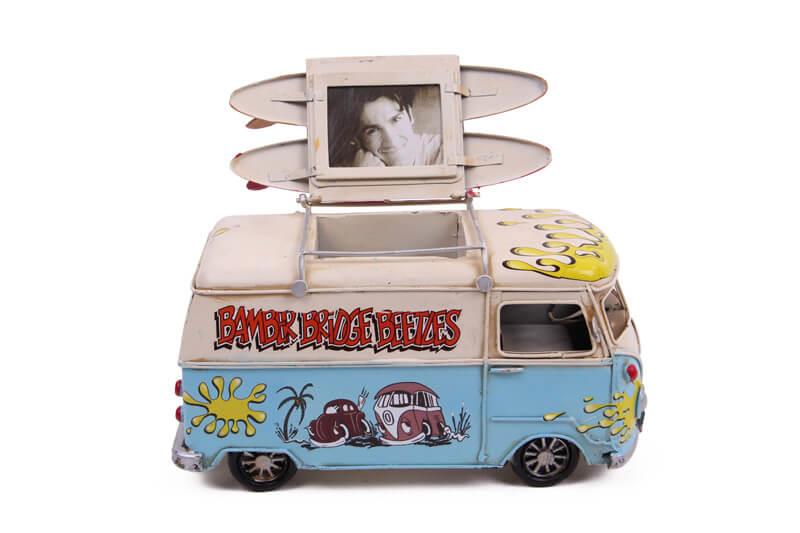 Dekoratif Metal Minibus Kalemlik ve Cerceveli Hediyelik