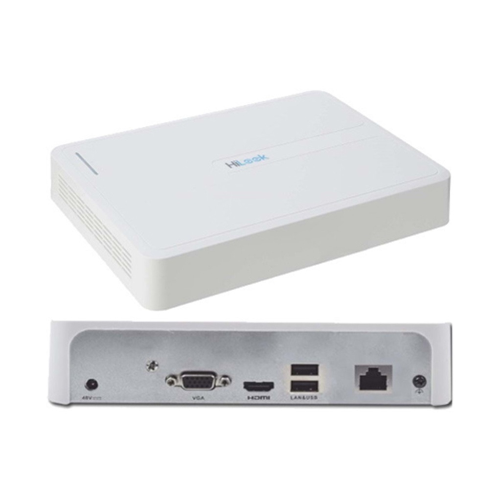 HILOOK NVR-104H-D, 4Kanal, 4Mpix, H265+, 1 HDD Destegi, 1080P Kayit, 60Mbps Bant Genisligi, NVR
