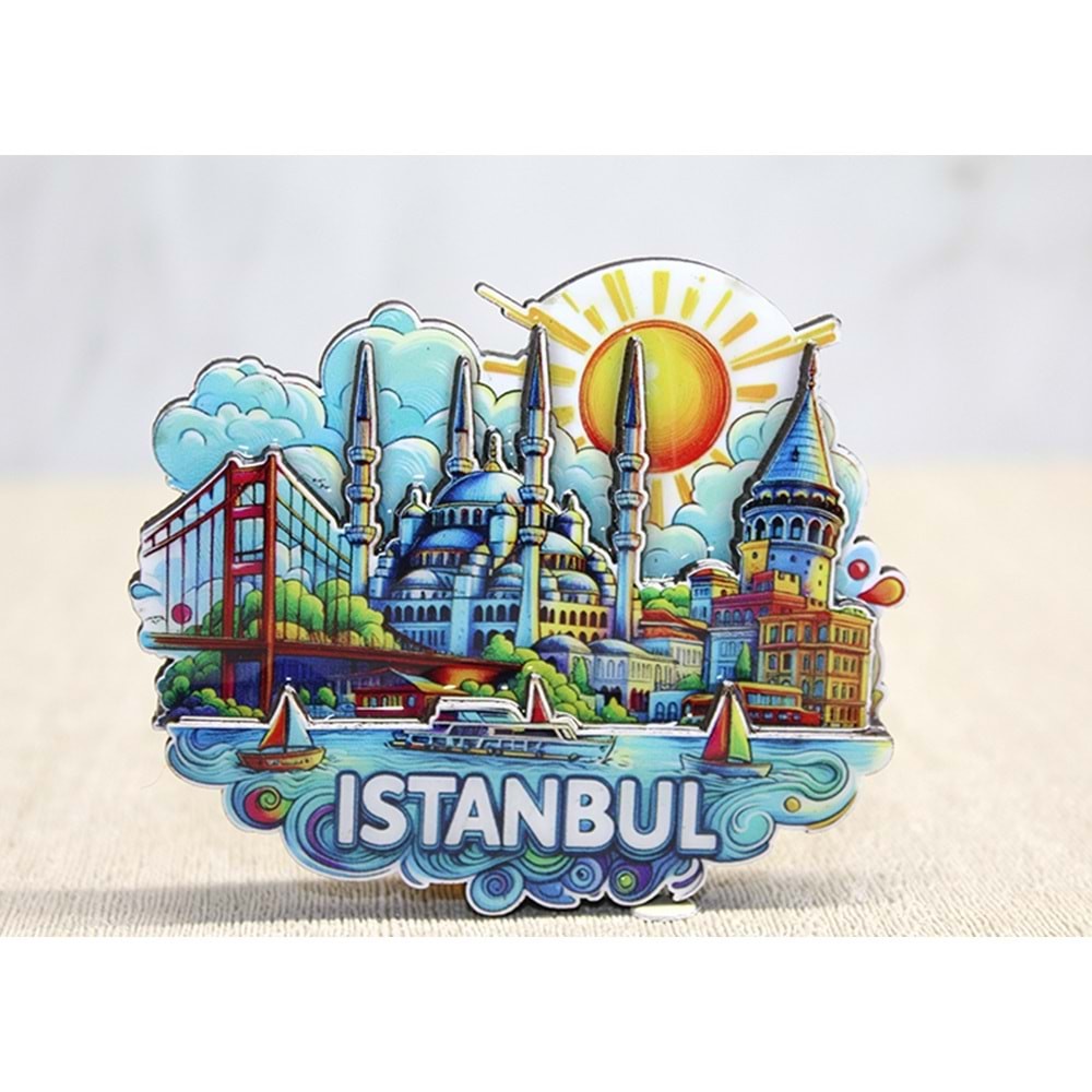 Ahsap Istanbul Temali Magnet
