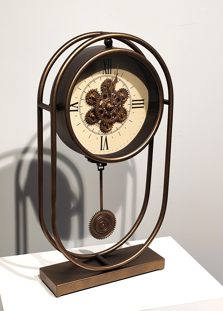 Ozel Tasarim Metal  Carkli Masa Saati