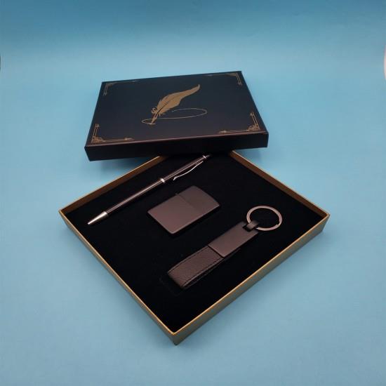 Siyah Anahtarlik Cakmak Tukenmez Kalem Dekoratif Hediyelik