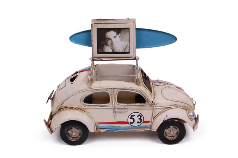 Dekoratif Metal Araba Cerceveli Kalemlik Hediyelik