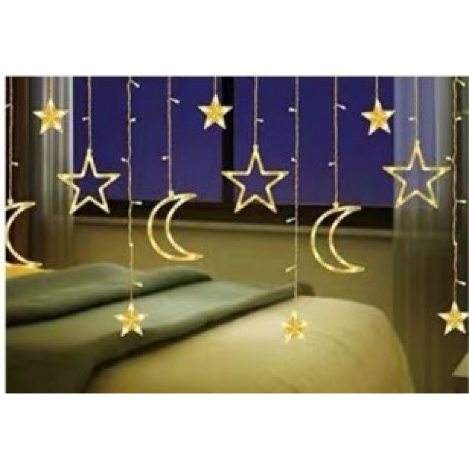 Ay Yildiz Perde Led Gun Isigi