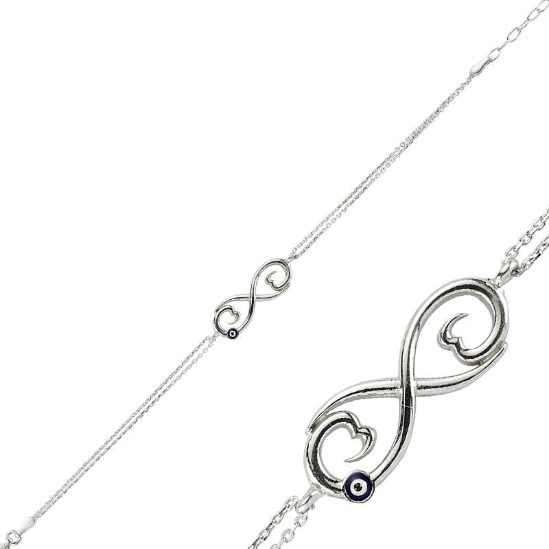 Gumus Nazarli Sozsuzluk Bayan Bileklik