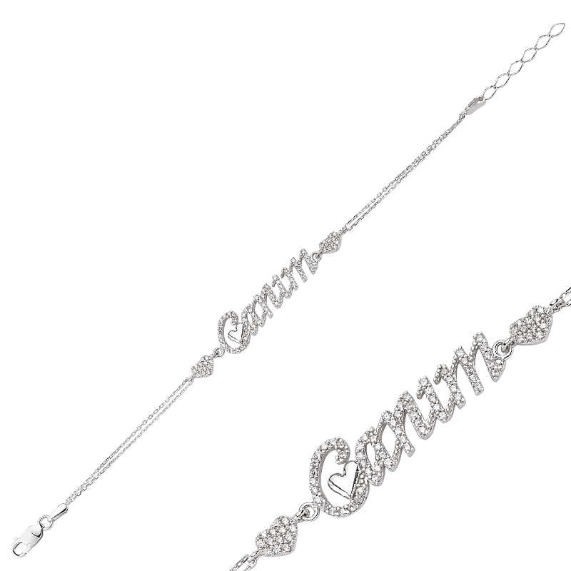 925 Ayar Gumus Canim Yazili Bileklik