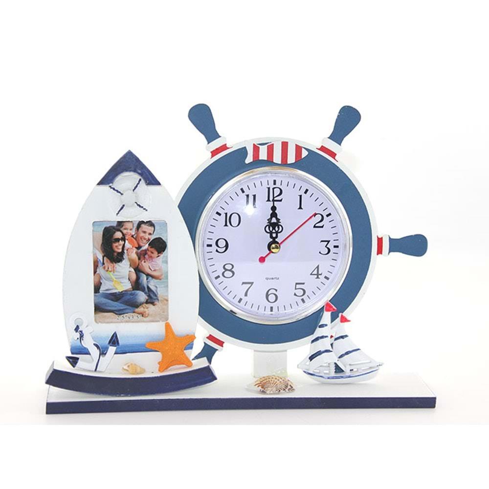 Ahsap Marin Dumenli Cerceveli Saat