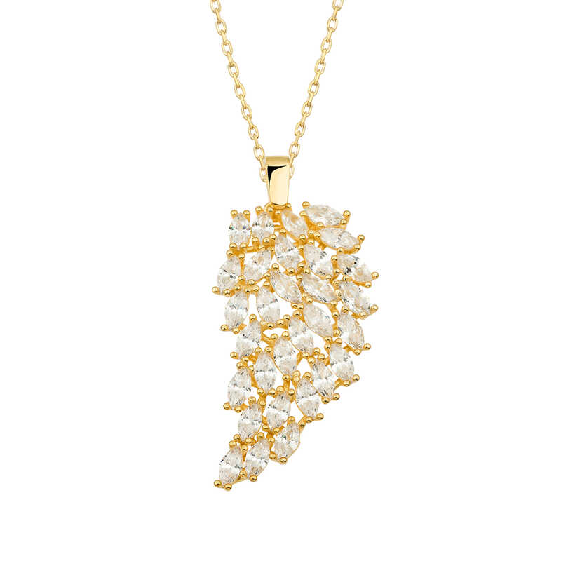 ​925 Ayar Gumus Melek Kanadi Bayan Gumus Kolye