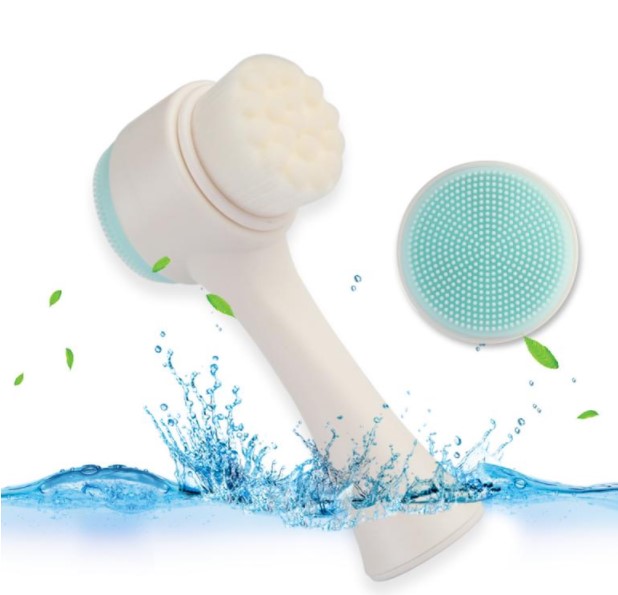 Cift Tarafli 3D Yumusak Yuz Bakim Fircasi