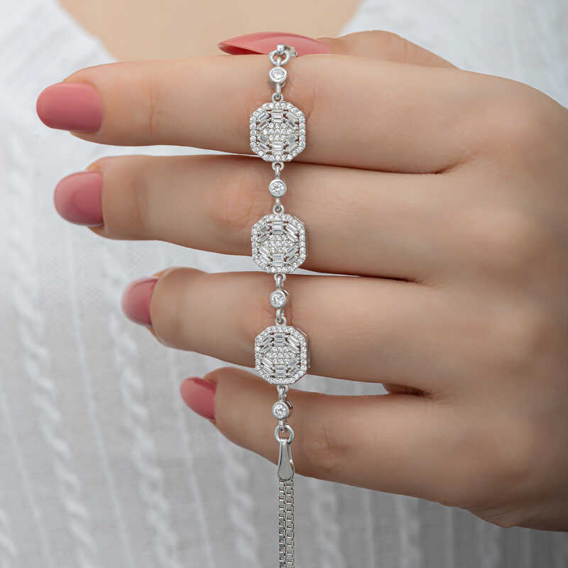 925 Ayar Gumus Baget Kadin Bileklik