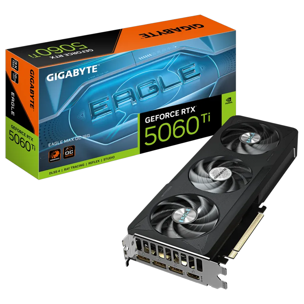 GIGABYTE GV-N506TEAGLEMAX OC-16GD, RTX5060TI, EAGLE MAX OC, 16Gb, GDDR7, 128BIT, 3 Fanli, 1xHDMI, 3xDP, GAMING Ekran KARTI