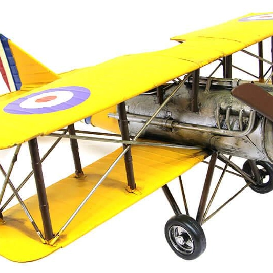 Dekoratif Metal Ucak Cift Kanatli Dekoratif Hediyelik