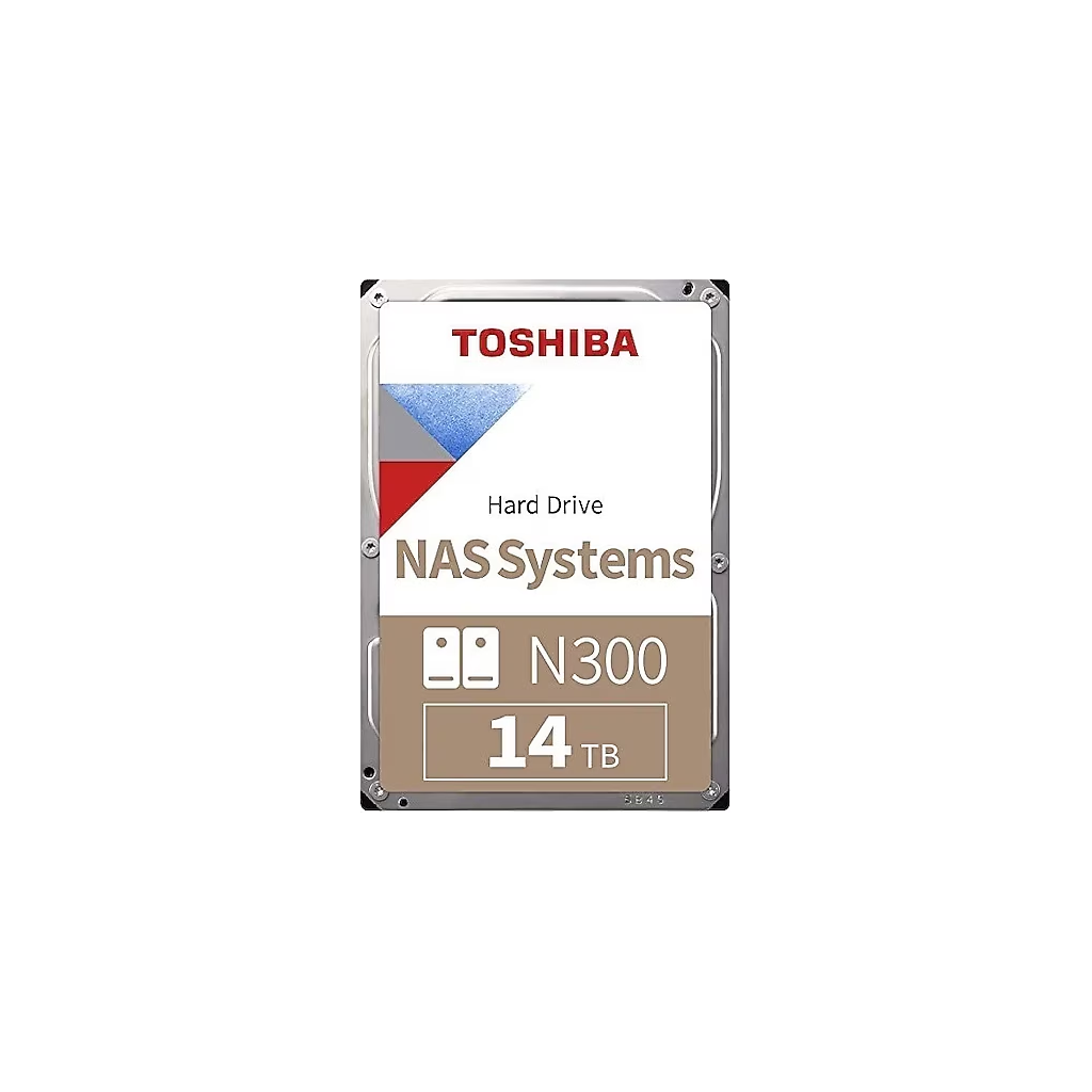TOSHIBA N300, HDWG51EUZSVA, 3.5", 14TB, 512Mb 7200 Rpm, SATA3, 7/24 NAS, SERVER, HDD (Turkiye Distributoru Garantili)
