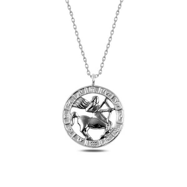 925 Ayar Gumus Yay Burcu Kolye