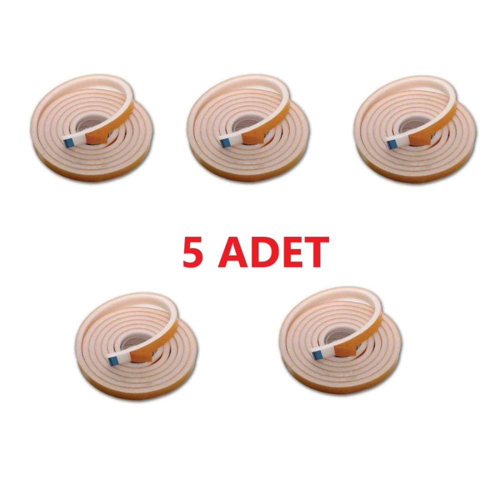 5 Adet 9 Metre Pencere Izolasyon Bandi Yapiskanli Cam Yalitim Sungeri Ruzgar Soguk Kesici