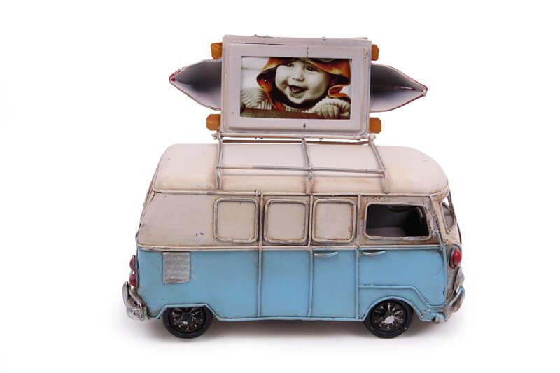 Dekoratif Metal Minibus Cerceveli ve Kumbarali Hediyelik