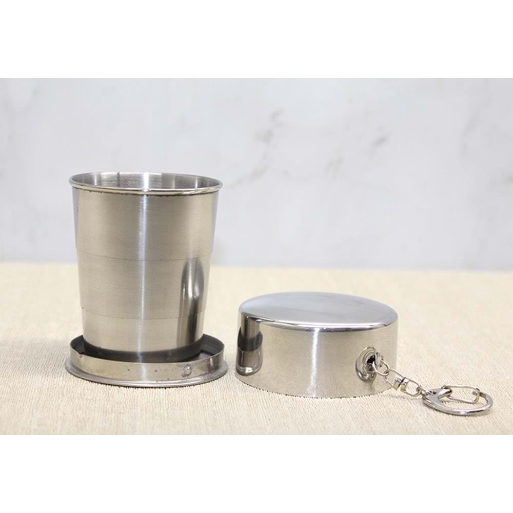 Katlanabilir Tekli Paslanmaz Celik Shot Bardak