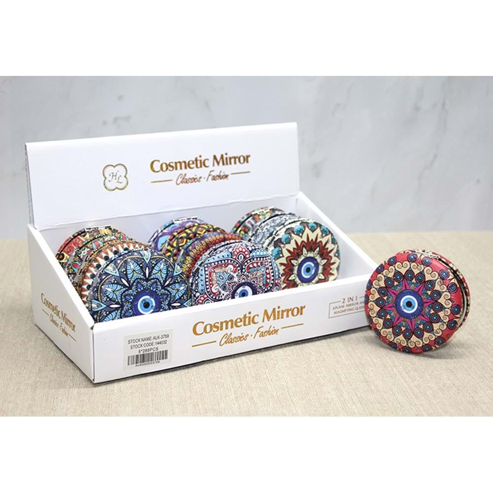 Tasli Yuvarlak El Aynasi Kalin