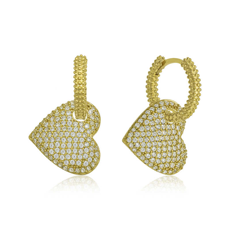 Gumus Gold Halka Kalp Kupe