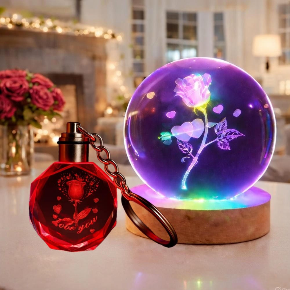 I Love You Tasarim Isikli Cam Kure Ve Anahtarlik Seti