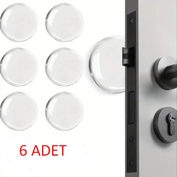 Seffaf  Silikon Mobilya ve Kapi Durdurucu Darbe Pedi 6 li
